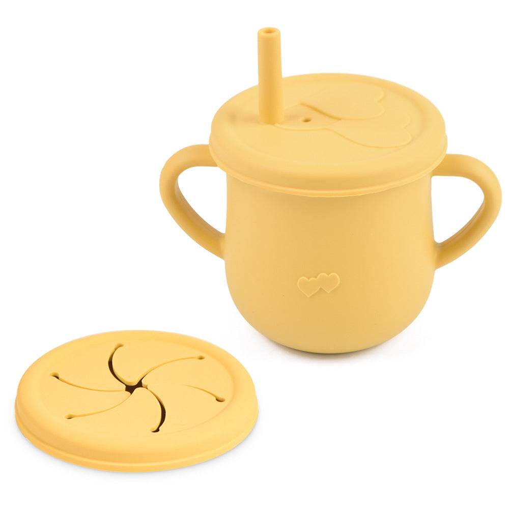 Venta al por mayor Suministros para bebés de taza de bocadillos para niños de silicona